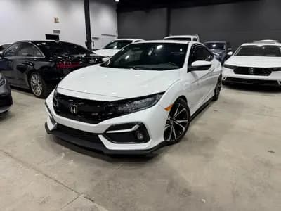 Certified, local vehicle, non-smoker 2019 Honda Civic Si in White with Black interior, front exterior view