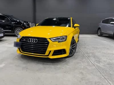 2018 Audi S3 Technik in Yellow with Black interior, front exterior view