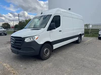 2024 Mercedes-Benz Sprinter 2500 High Roof in White with Black interior, front three quarter view