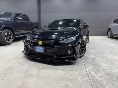 Certified, garage kept, non-smoker 2017 Honda Civic Type R 5D Hatchback 6sp in Black with Red interior – front exterior view