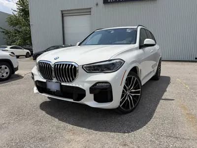 Certified, non-smoker 2019 BMW X5 xDrive50i 4D Utility in White with Black interior – front exterior view