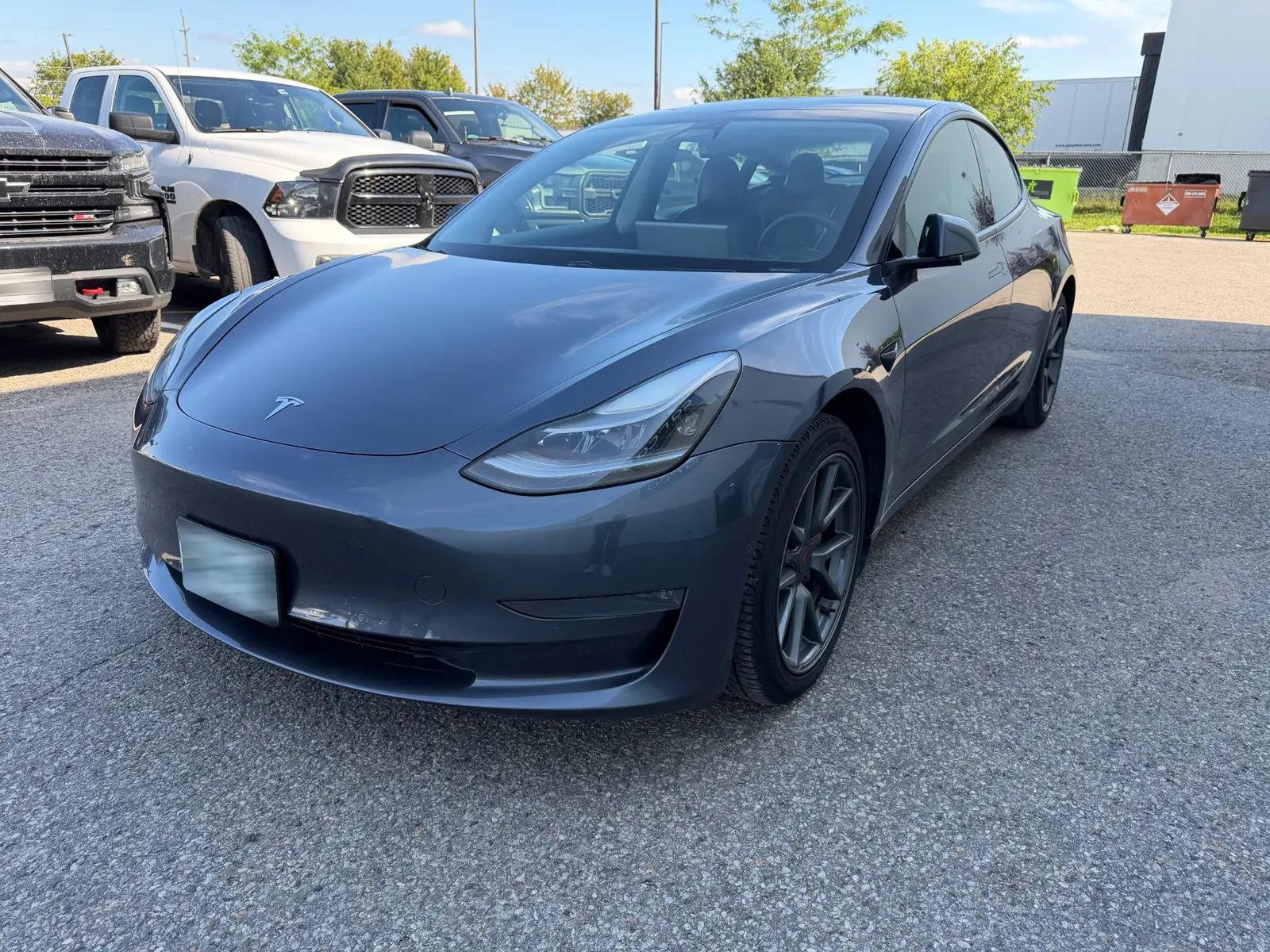 2021 Tesla Model 3 Long Range, front three quarter view