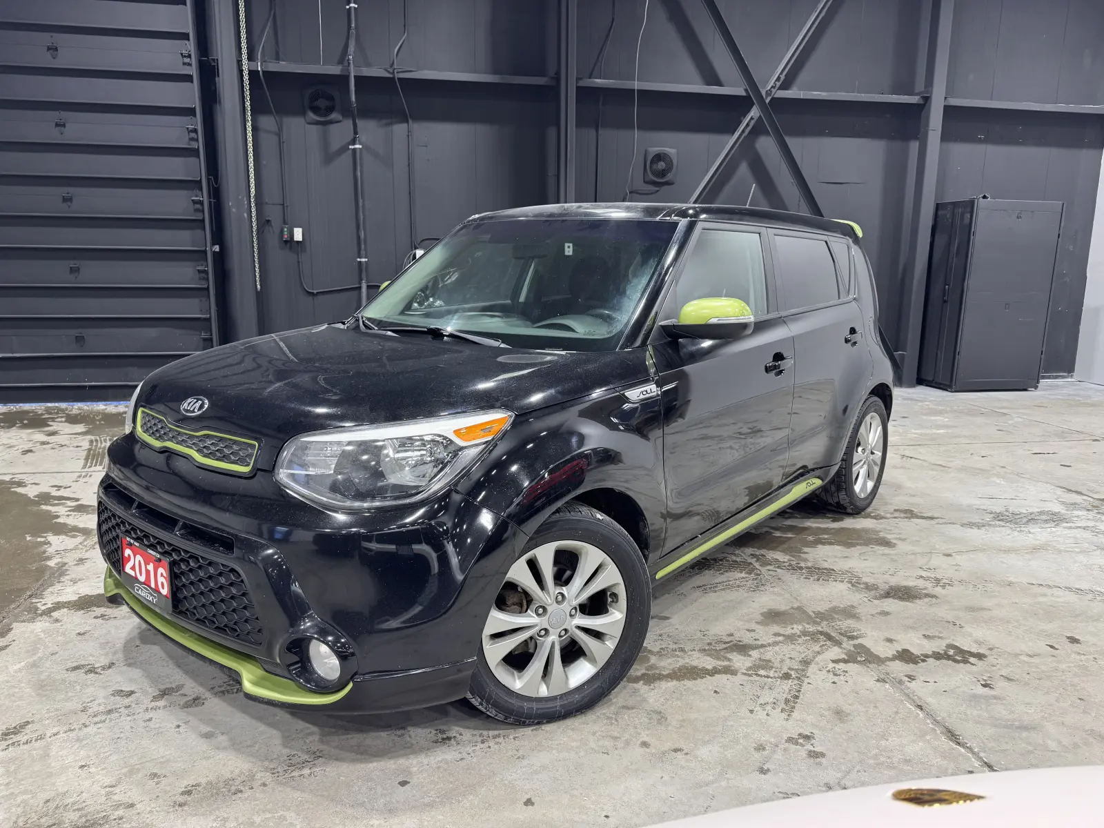 Certified, one-owner, Clean Carfax, garage kept, local vehicle, non-smoker 2016 Kia Soul EX in Black with Black interior – front exterior view Certified, one-owner, Clean Carfax, garage kept, local vehicle, non-smoker 2016 Kia Soul EX in Black with Black interior – front exterior view
