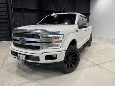 2018 Ford F150 Platinum in White with Black interior