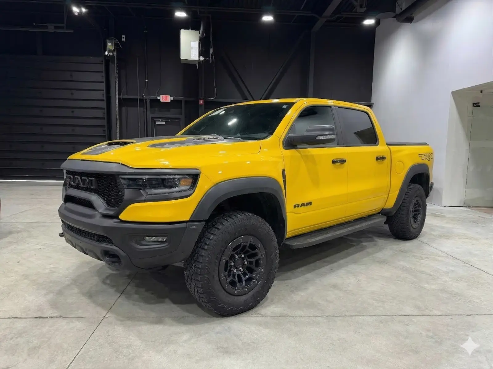 Certified, one-owner, Clean Carfax, garage kept, local vehicle, non-smoker 2023 Ram 1500 TRX in Yellow with Black interior – front exterior view
