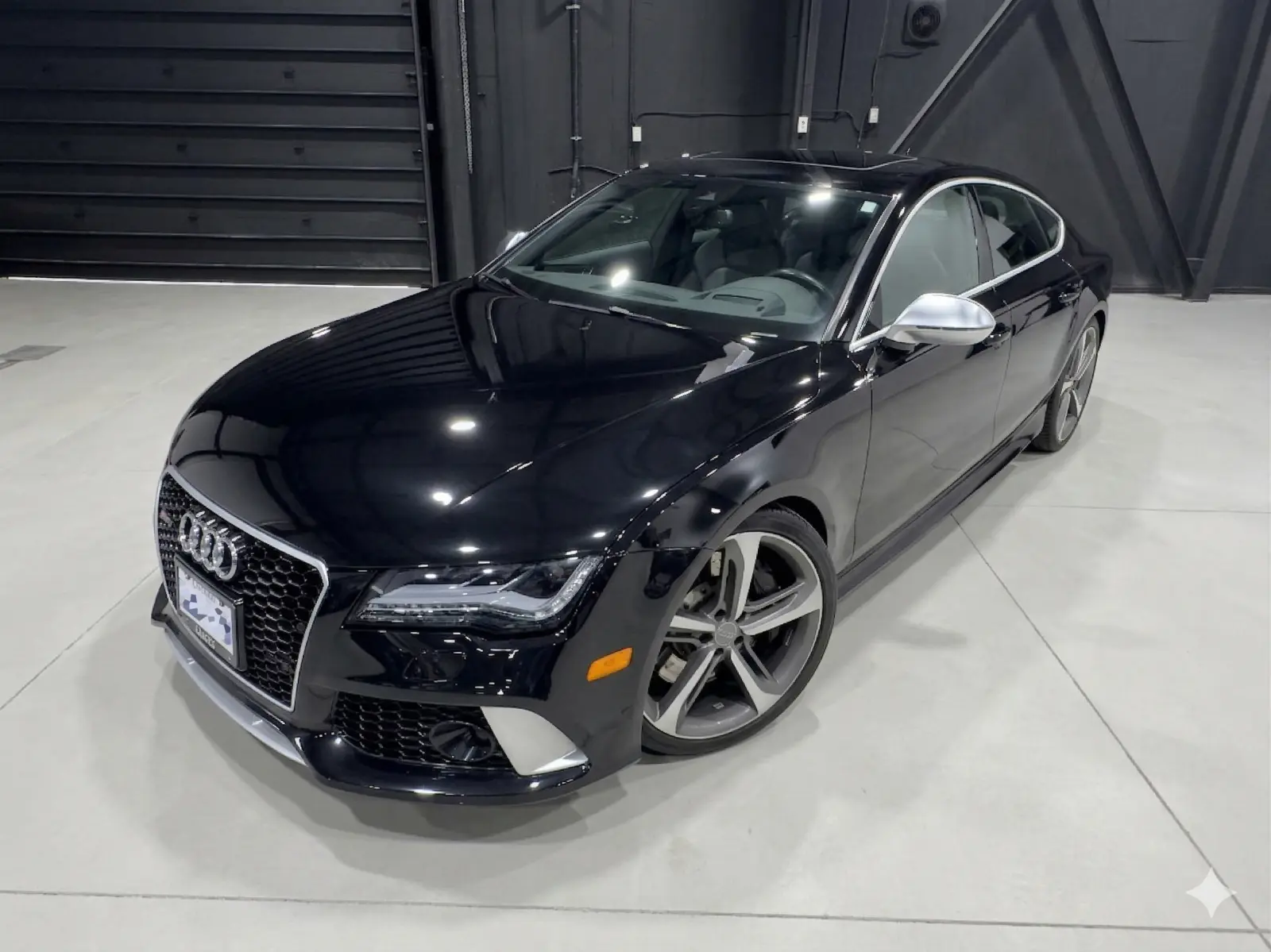 Certified, garage kept, local vehicle, non-smoker 2015 Audi RS 7 Premium in Black with Black interior – front exterior view